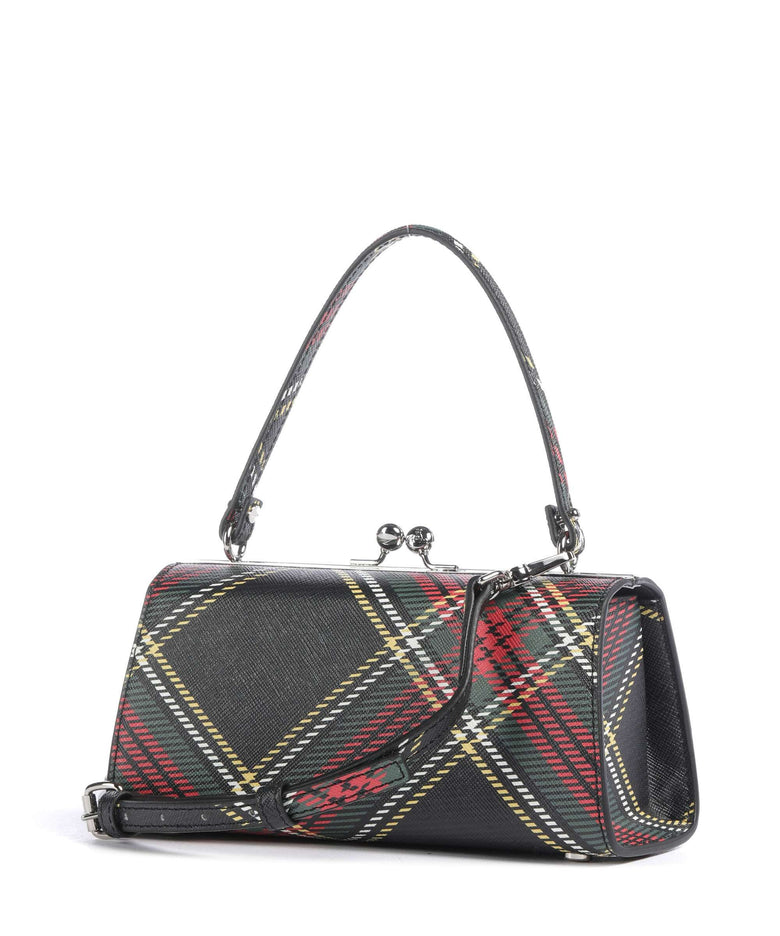 Vivienne Westwood Doll Frame Saffiano Printed XL Handbag chelsea tartan