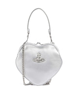 Vivienne Westwood Belle Heart Frame Re-Vegan Grain Torba preko ramena silver