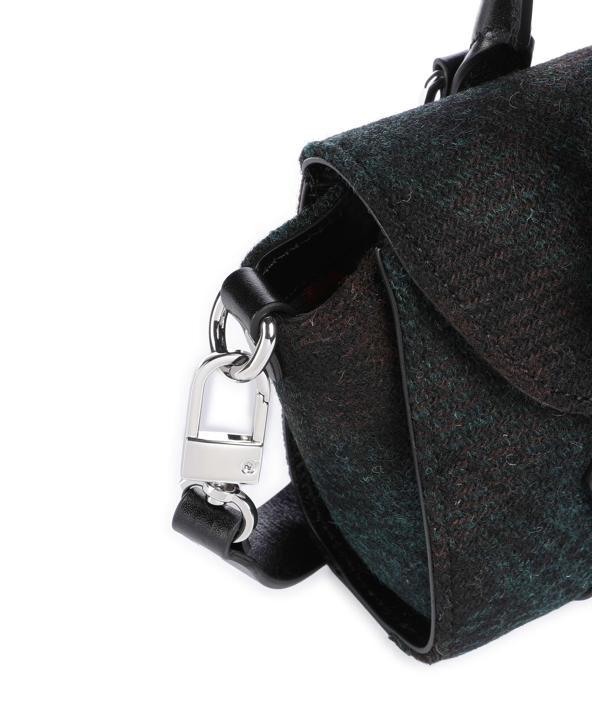 Vivienne Westwood Bettina Harris Tweed Check Mini Handbag dark check