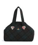 Vivienne Westwood Archive Harris Tweed Check Large Shopper dark check