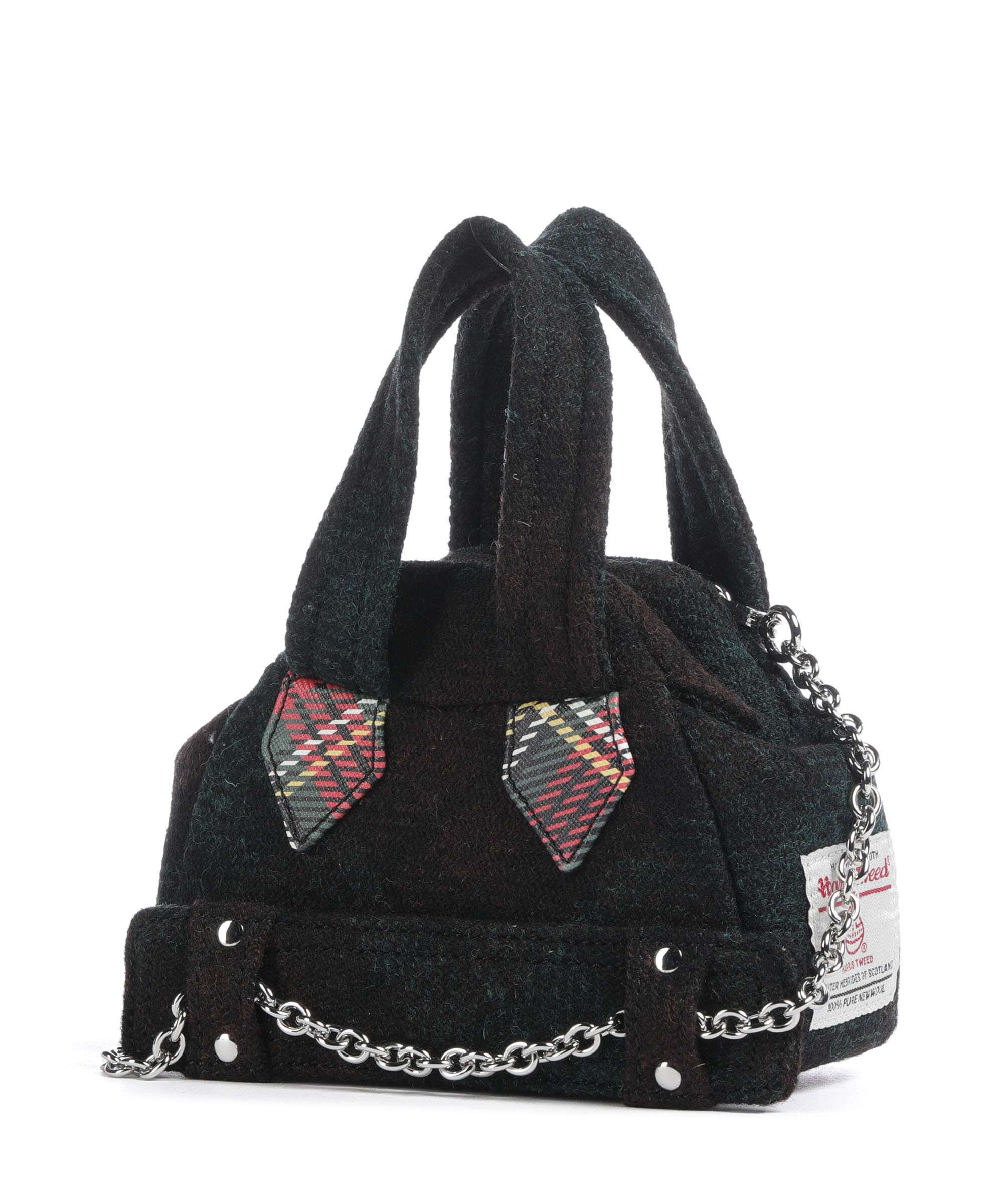 Vivienne Westwood Archive Harris Tweed Check Mini Crossbody bag dark check