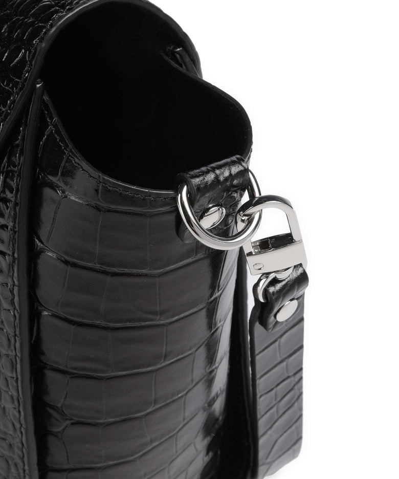 Vivienne Westwood Bettina Embossed Croc Medium Tote bag black