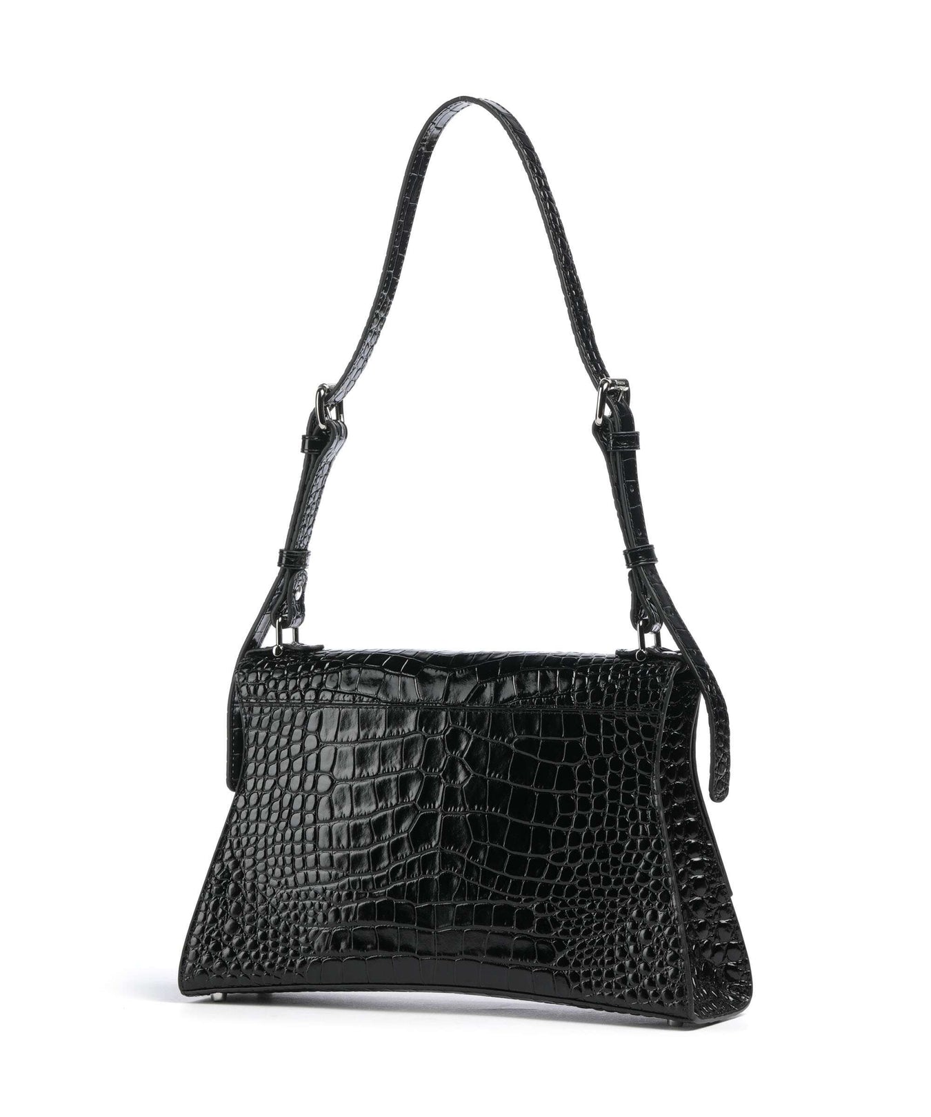 Vivienne Westwood Bianca Embossed Croc M Shoulder bag black