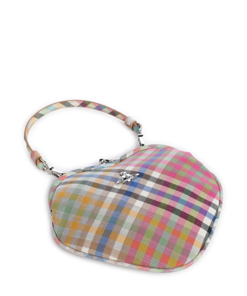 Vivienne Westwood Belle Heart Frame Heather Check Crossbody bag multicolour