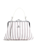 Vivienne Westwood Granny Frame Classic Oxford Shirt Handbag burgundy stripe