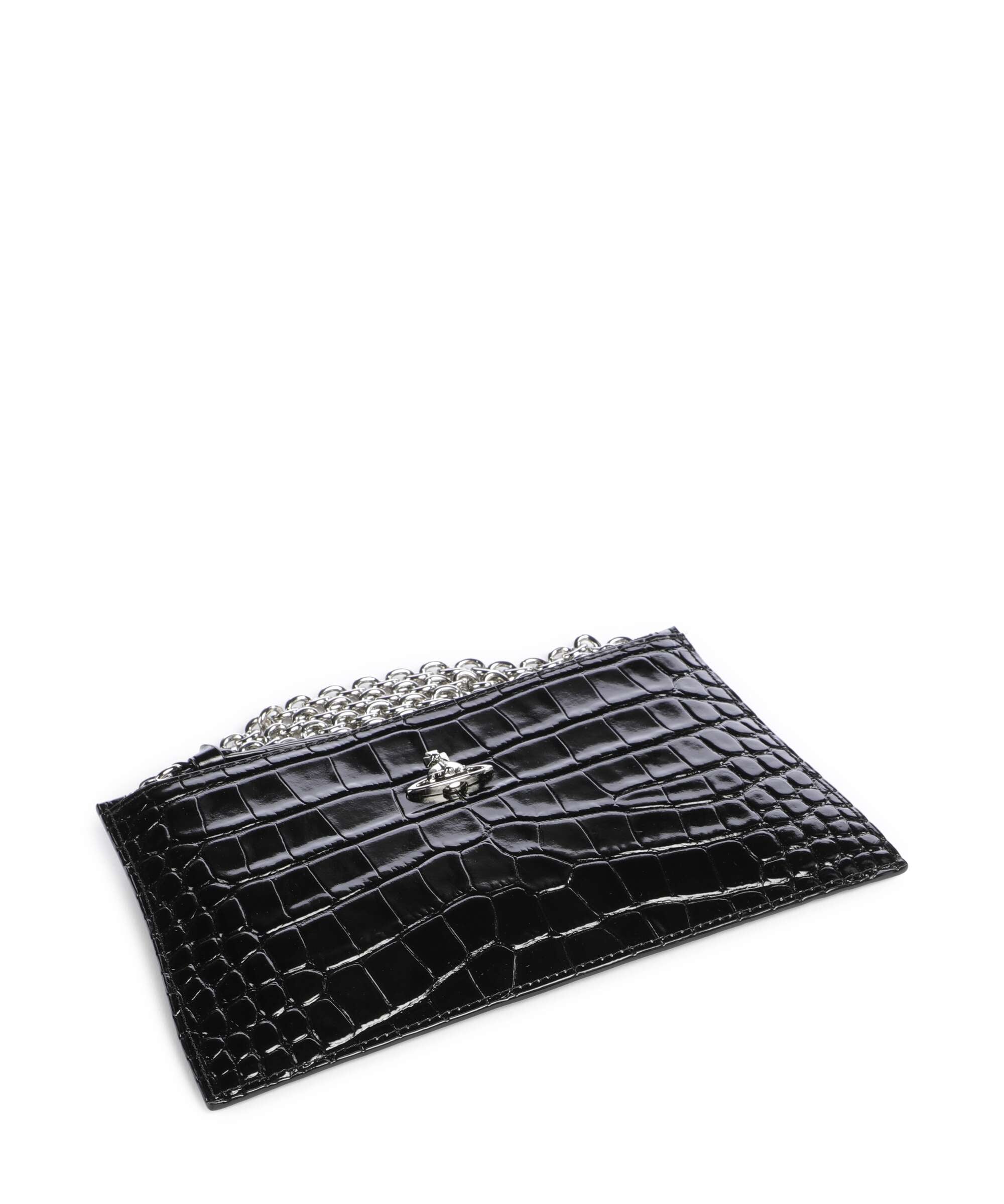 Vivienne Westwood Embossed Croc Small Clutch bag black