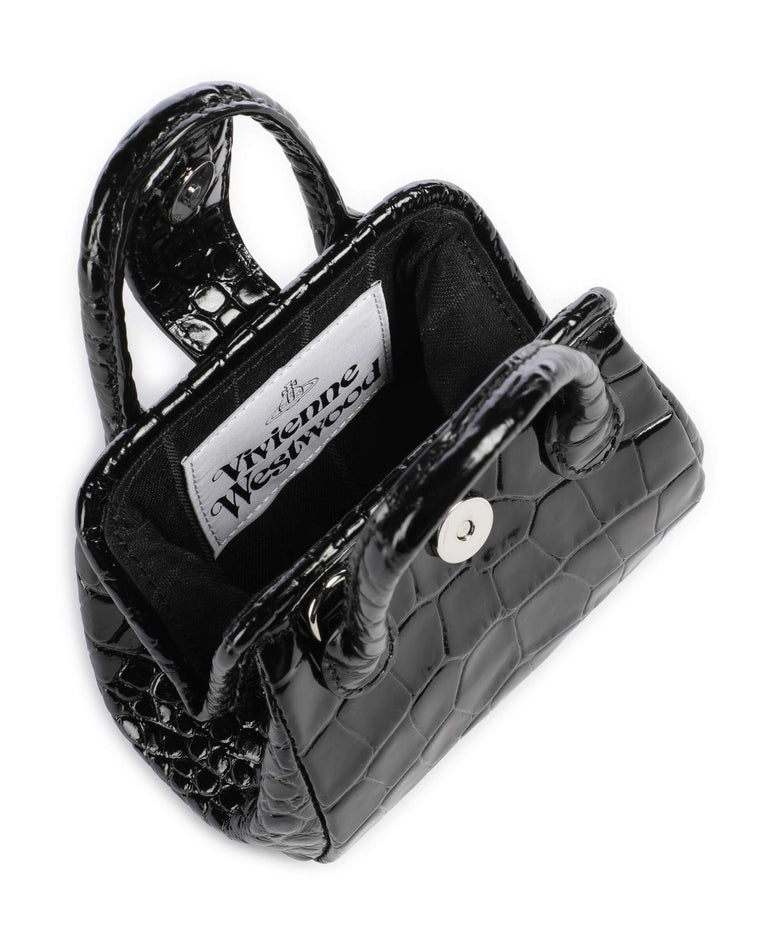 Vivienne Westwood Pamela Embossed Croc Mini Crossbody bag black