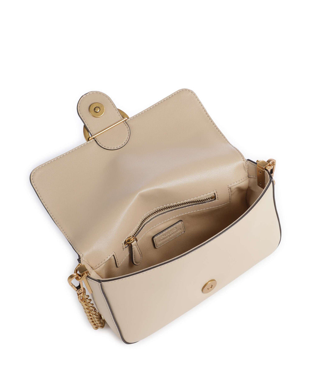 Pinko Love One Mini Slouchy Crossbody bag beige/grigio fumo/antique gold