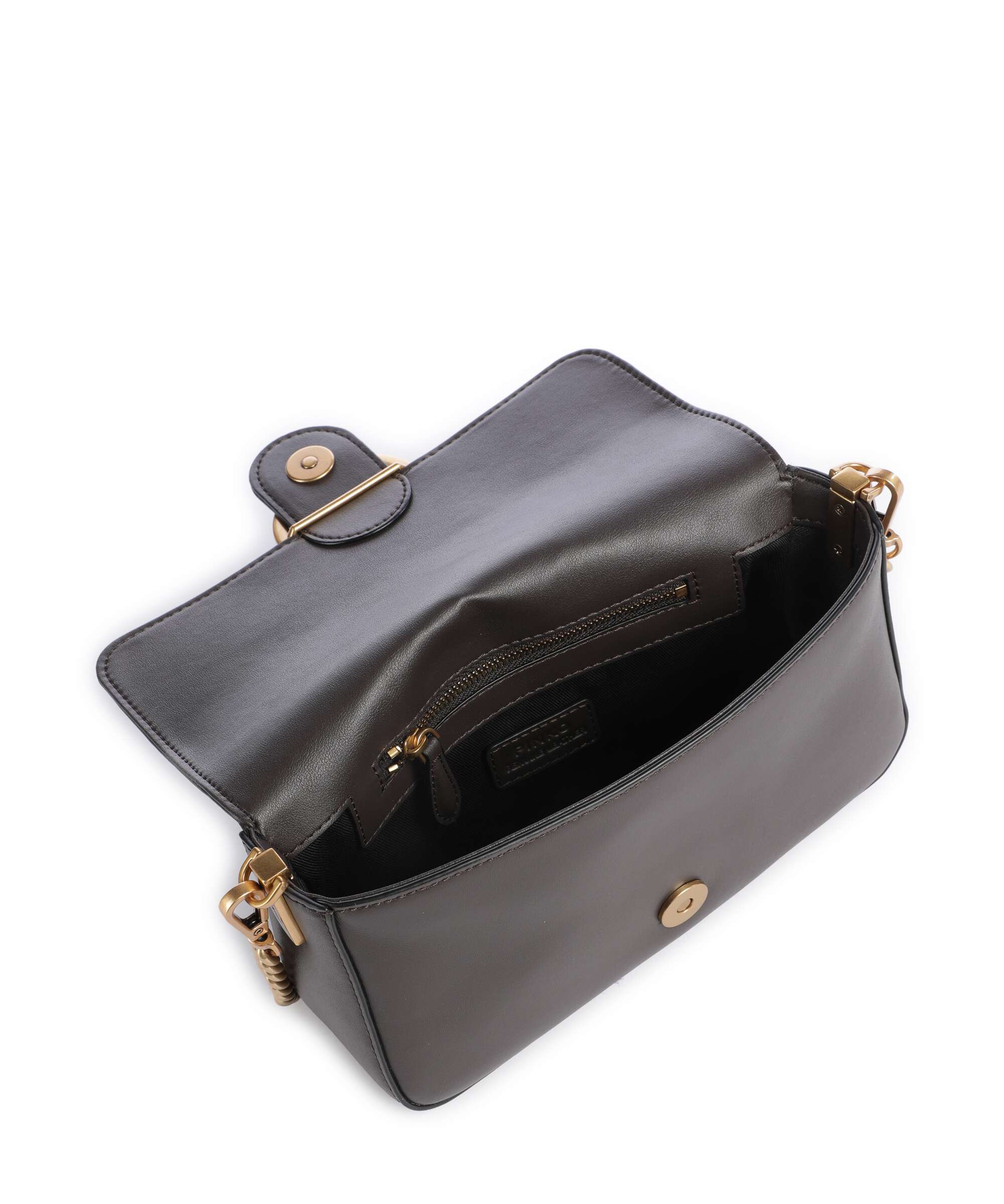 Pinko Love One Mini Slouchy Crossbody bag marrone marasca/antique gold