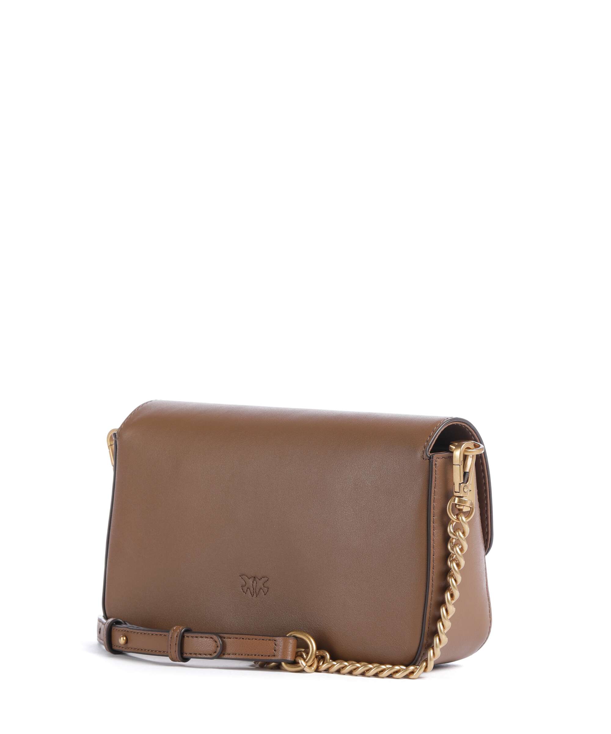 Pinko Love One Mini Slouchy Crossbody bag marrone cognac/antique gold