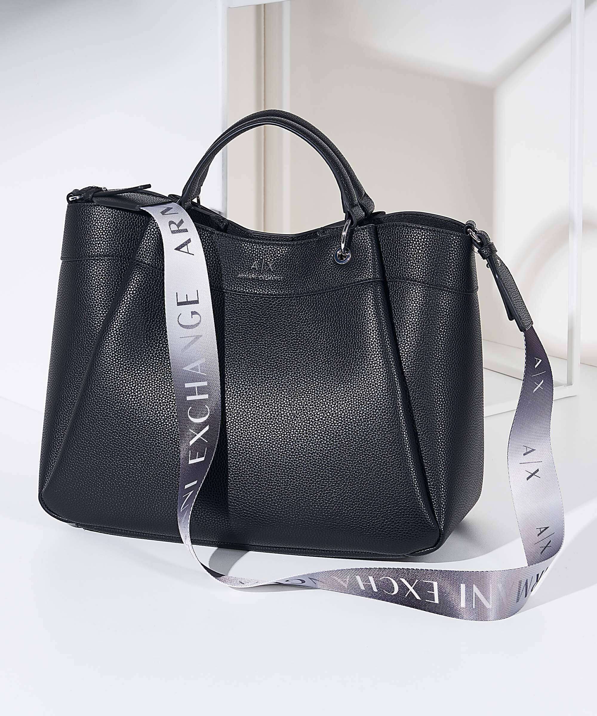 Armani Exchange Wave L Handbag nero