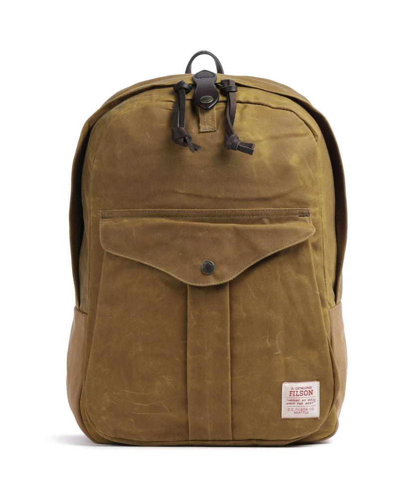 Filson Oil Finish Tin Cloth Journeyman Backpack tan