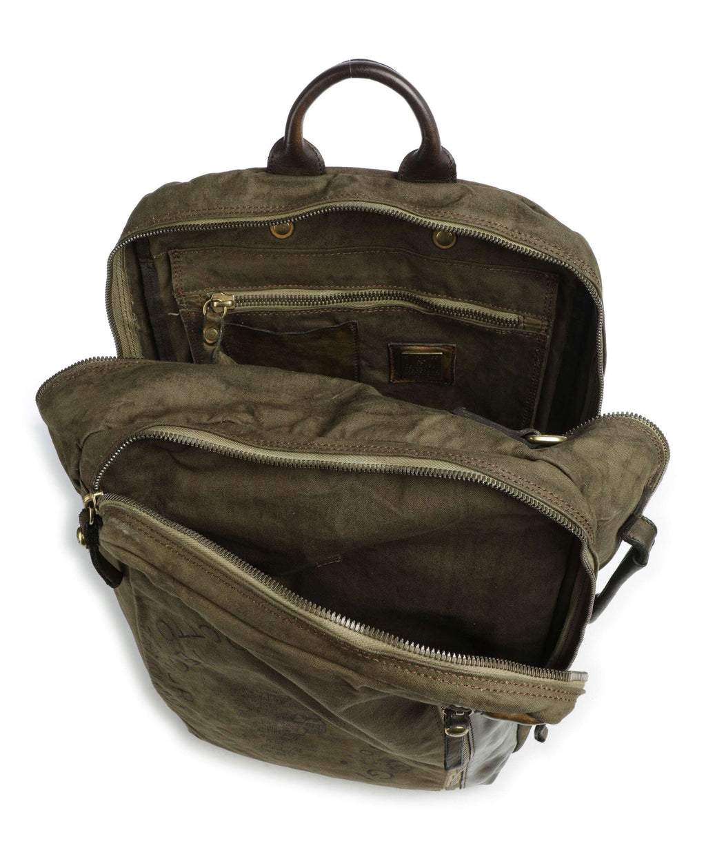 Campomaggi Backpack verde militare/nera