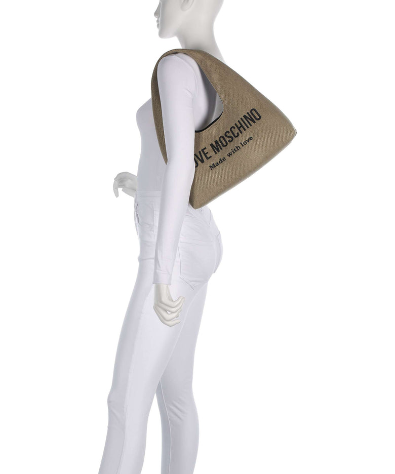 Love Moschino Cargo Canvas Hobo bag black/gold