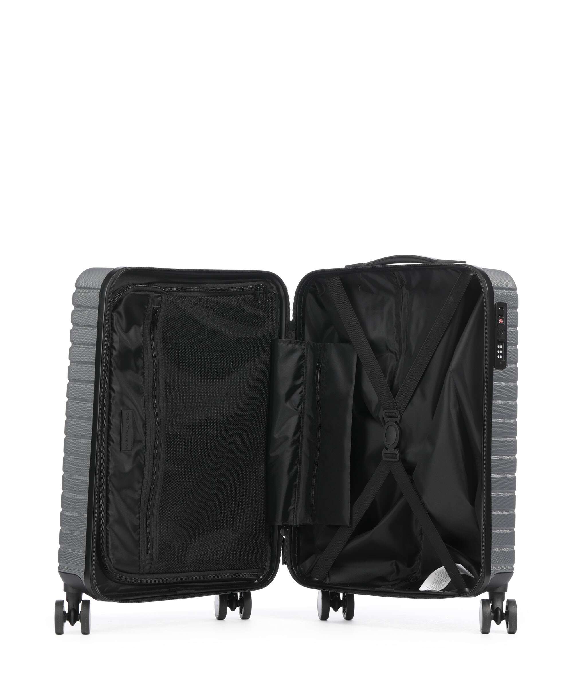 Valentino Bags Mercury Spinner (4 wheels) gunmetal