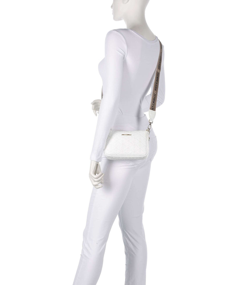 Just Cavalli All Over Gothic Shoulder bag white