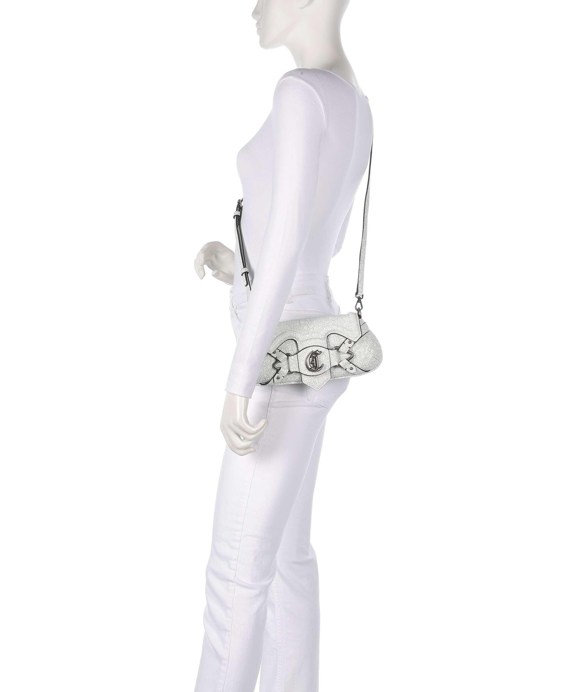 Just Cavalli Crossed Laces Shoulder bag white
