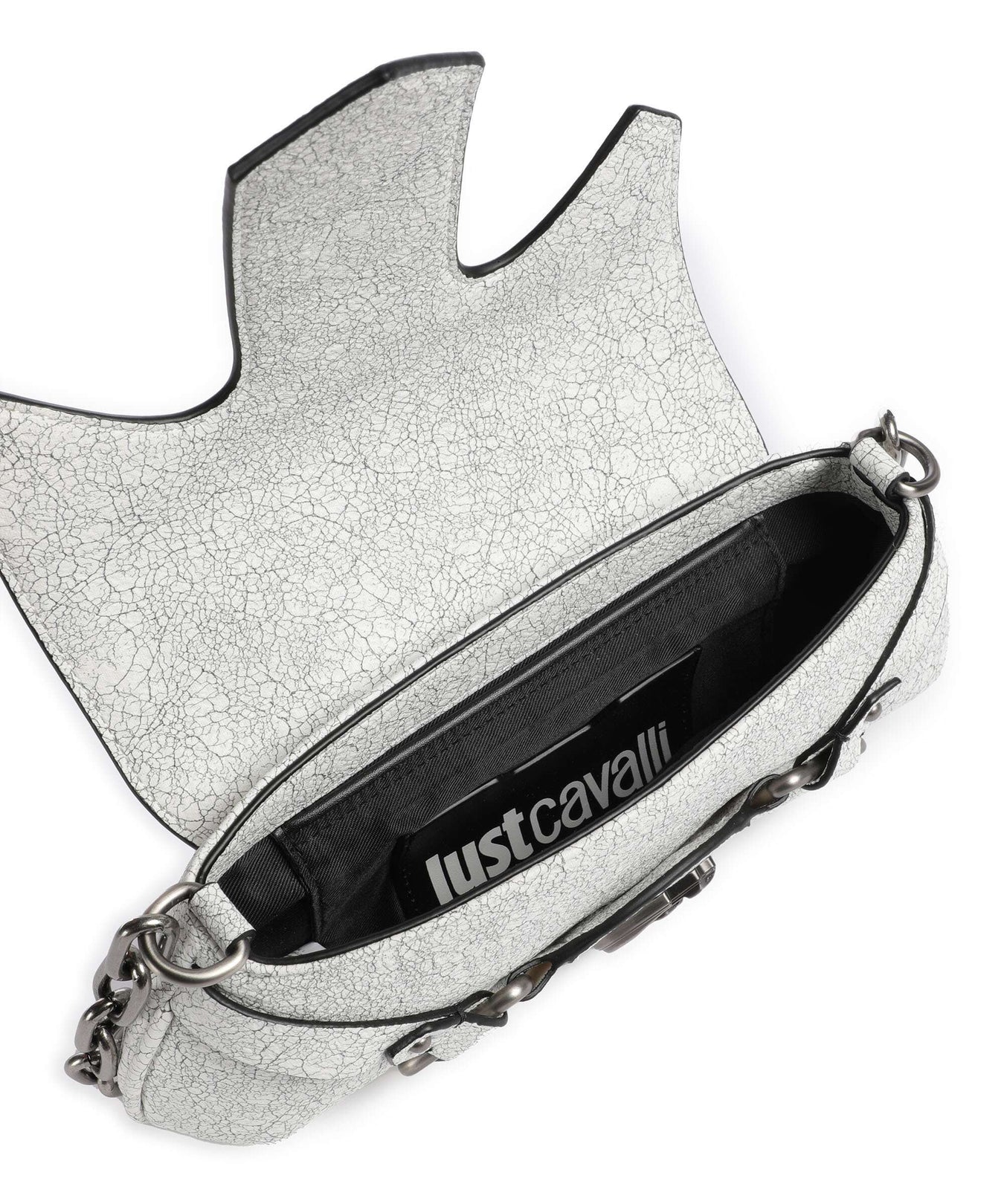 Just Cavalli Crossed Laces Shoulder bag white