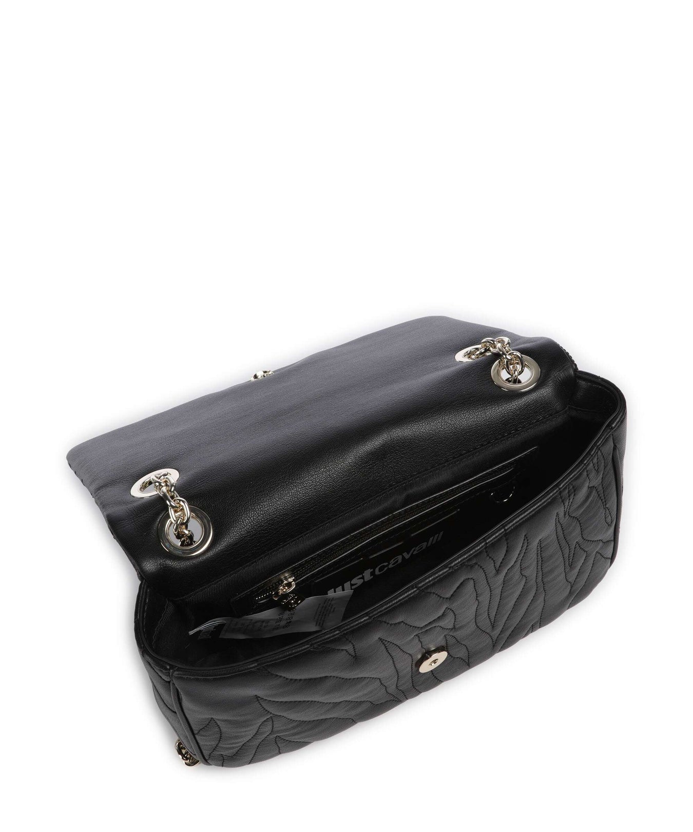 Just Cavalli Quilted Zebra Shoulder bag black