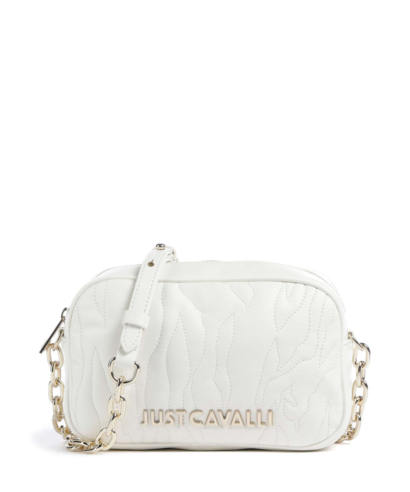 Just Cavalli Quilted Zebra Crossbody bag white