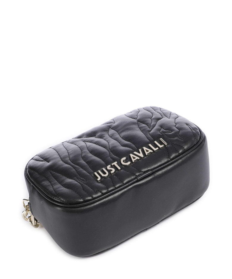 Just Cavalli Quilted Zebra Crossbody bag black