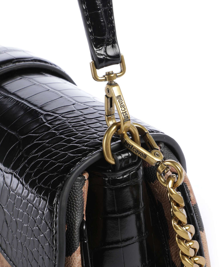Just Cavalli Iconic Snakes Shoulder bag macula/black