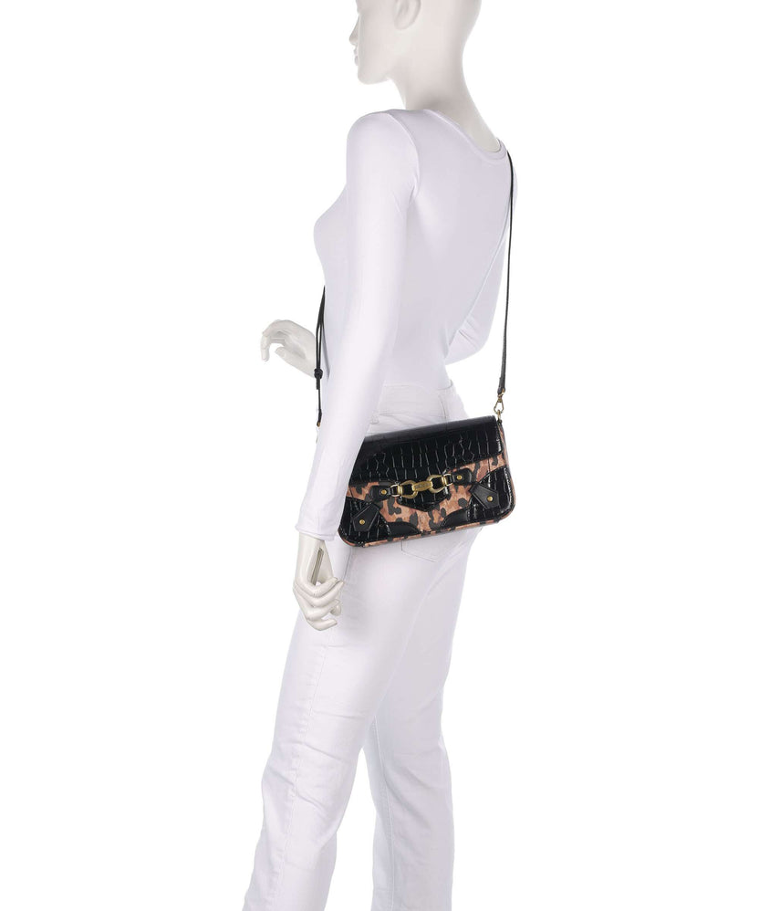Just Cavalli Snake Bite Shoulder bag leo print/black