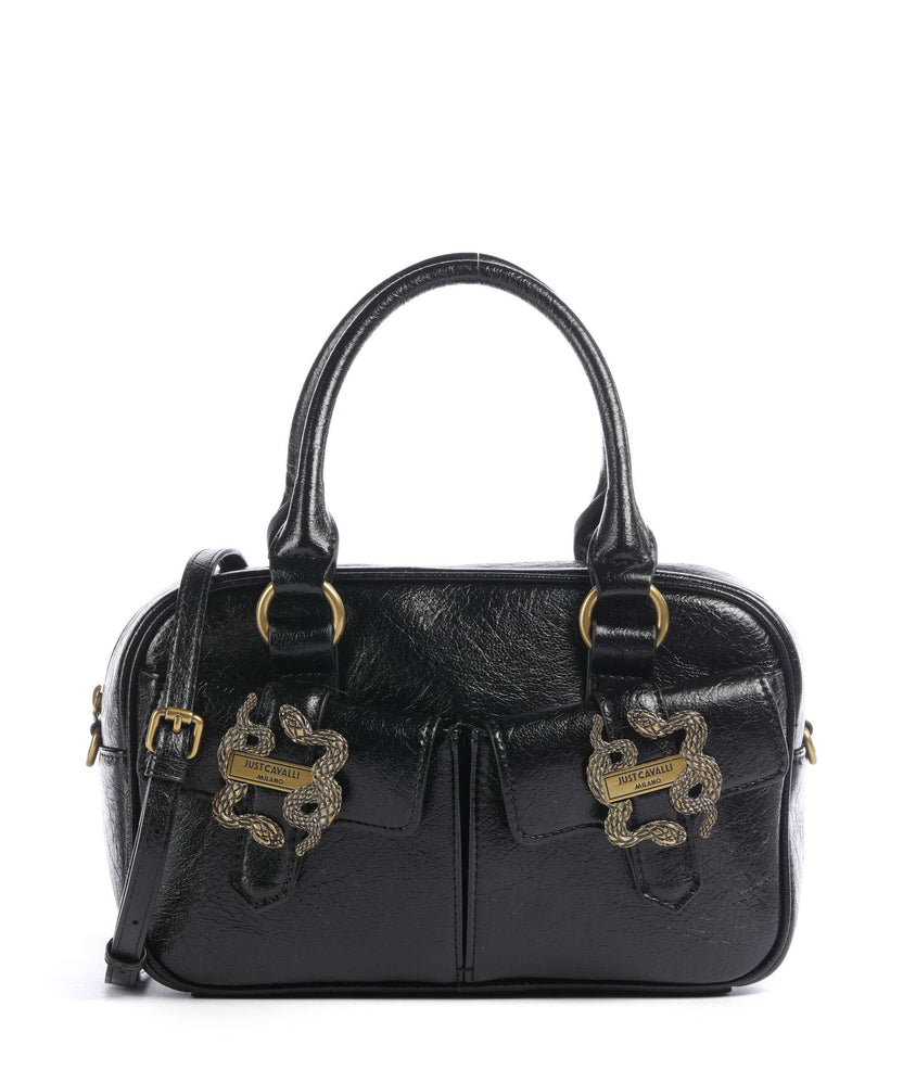 Just Cavalli Iconic Snakes Pockets Handbag black