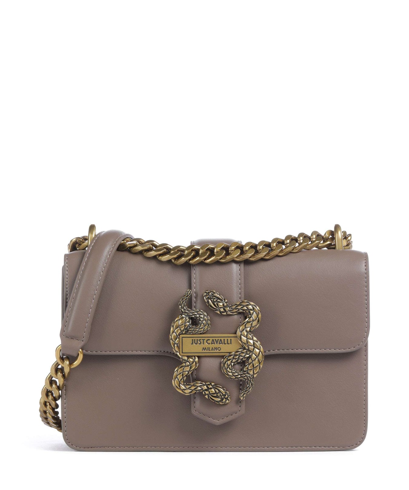 Just Cavalli Iconic Snakes Shoulder bag taupe