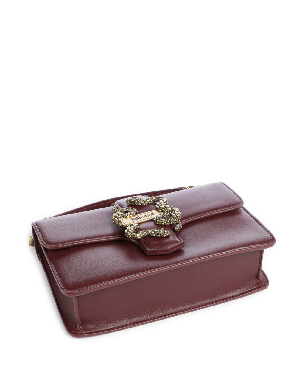 Just Cavalli Iconic Snakes Shoulder bag cordovan