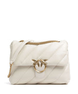 Pinko Love Puff Big Shoulder bag bianco seta/antique gold