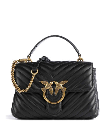 Pinko Love Lady Puff Mini Torbu nero/antique gold