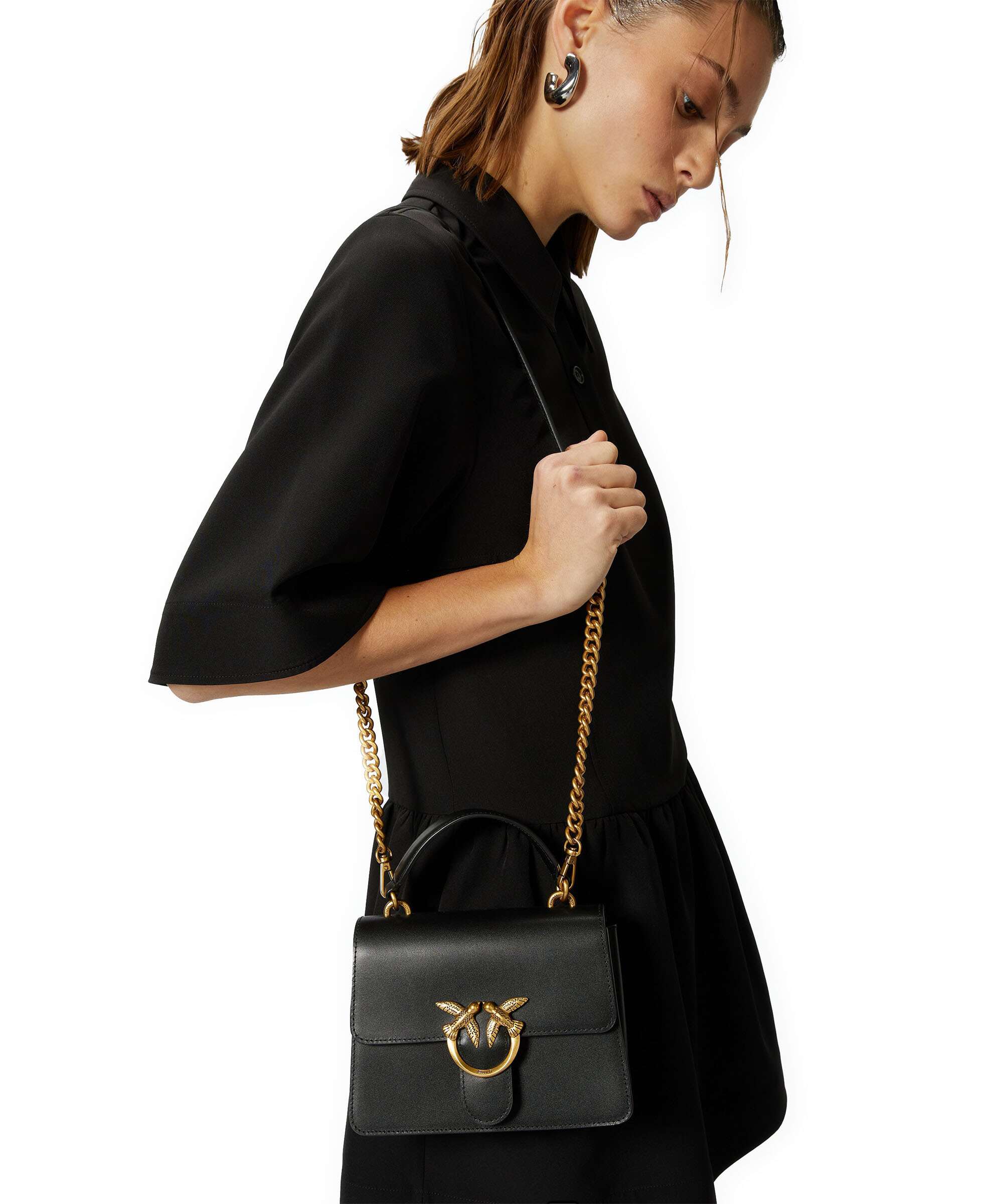 Pinko Love One Mini Handbag nero/antique gold