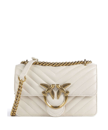 Pinko Love One Mini Torba preko ramena bianco seta/antique gold