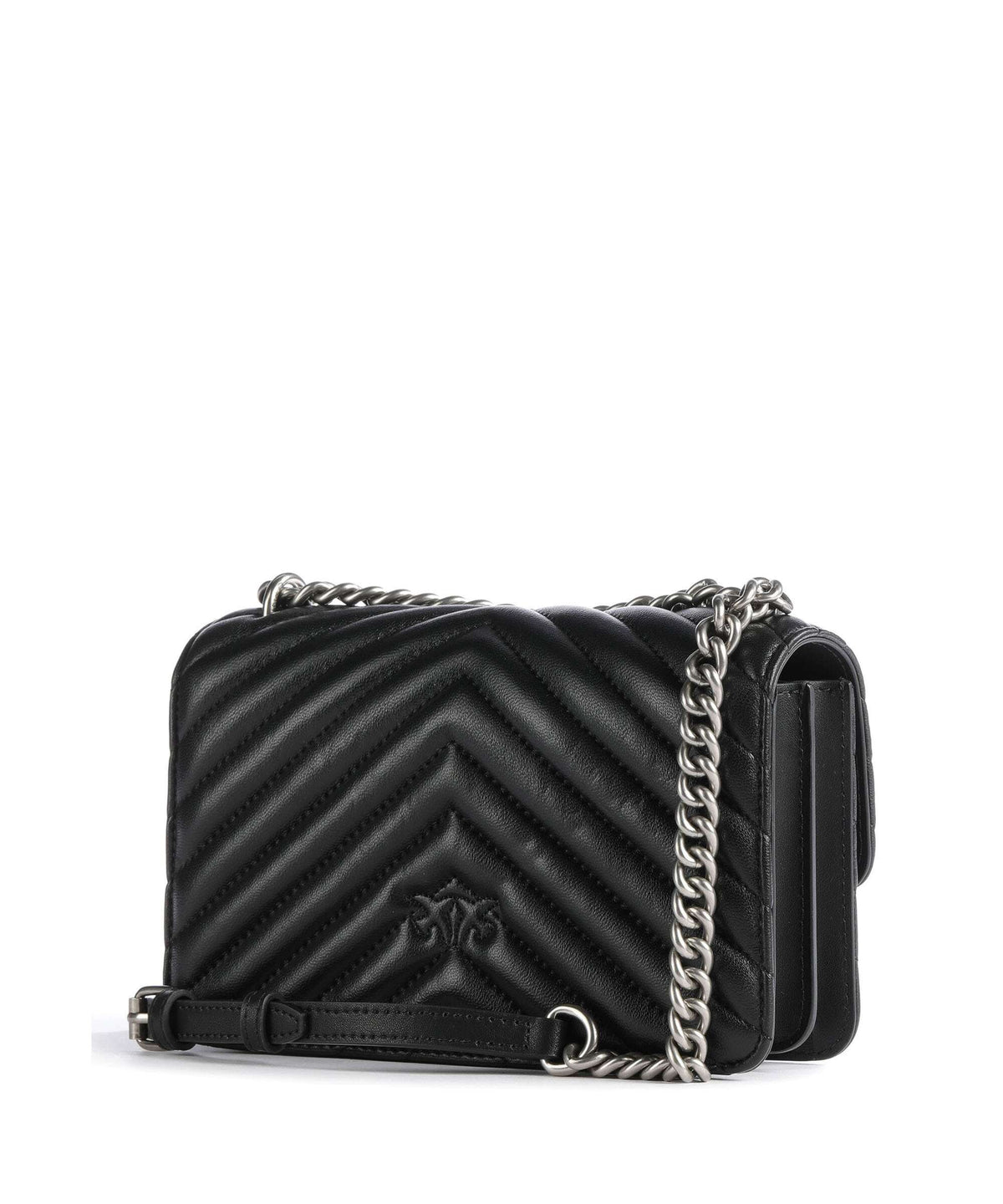 Pinko Love One Mini Shoulder bag nero/old silver