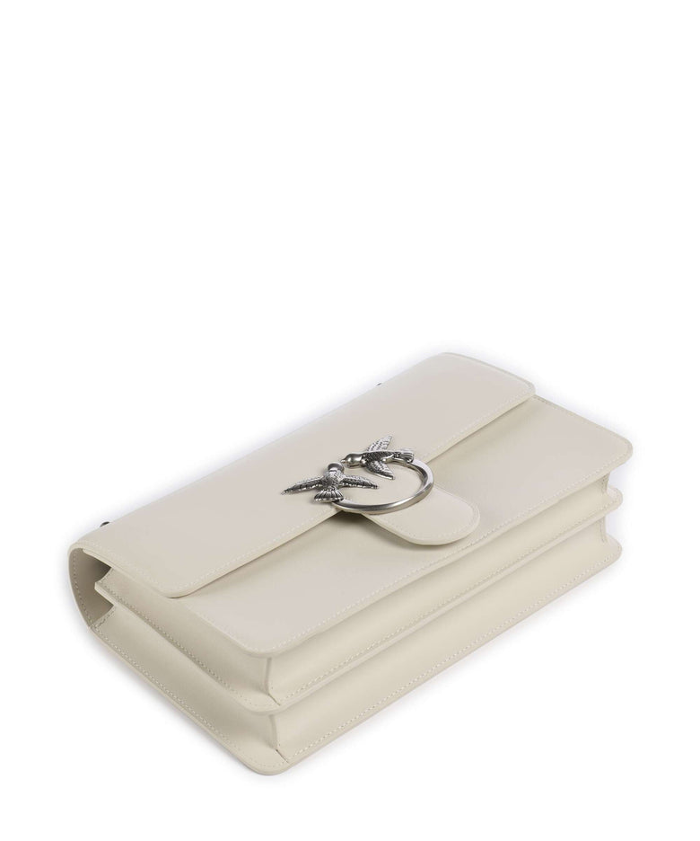 Pinko Love One Classic Shoulder bag bianco seta/old silver