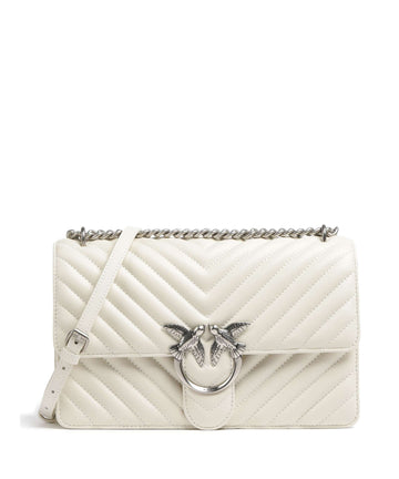 Pinko Love One Classic Torba preko ramena bianco seta/old silver
