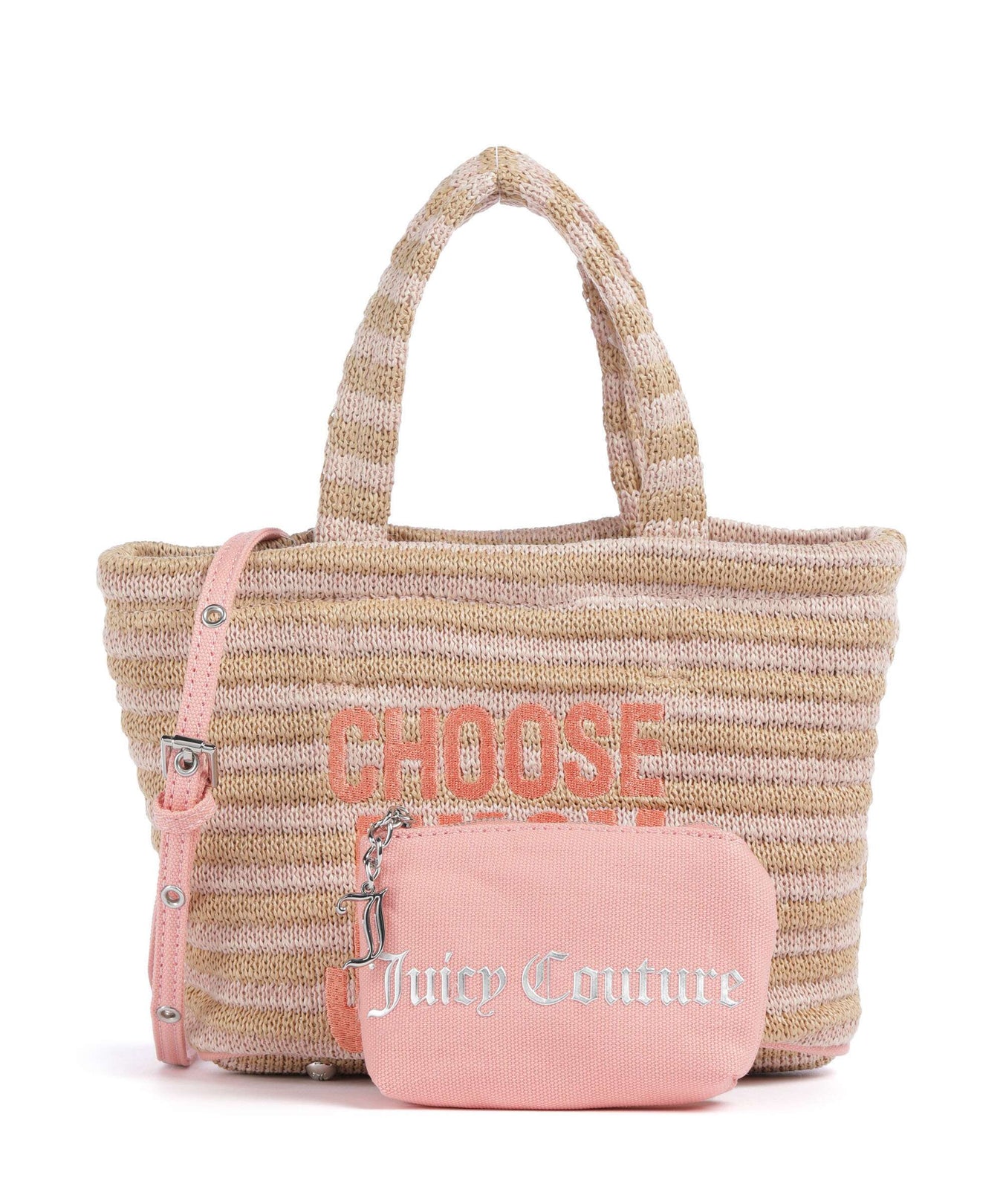 Juicy Couture Nora Straw S Handbag peach pink