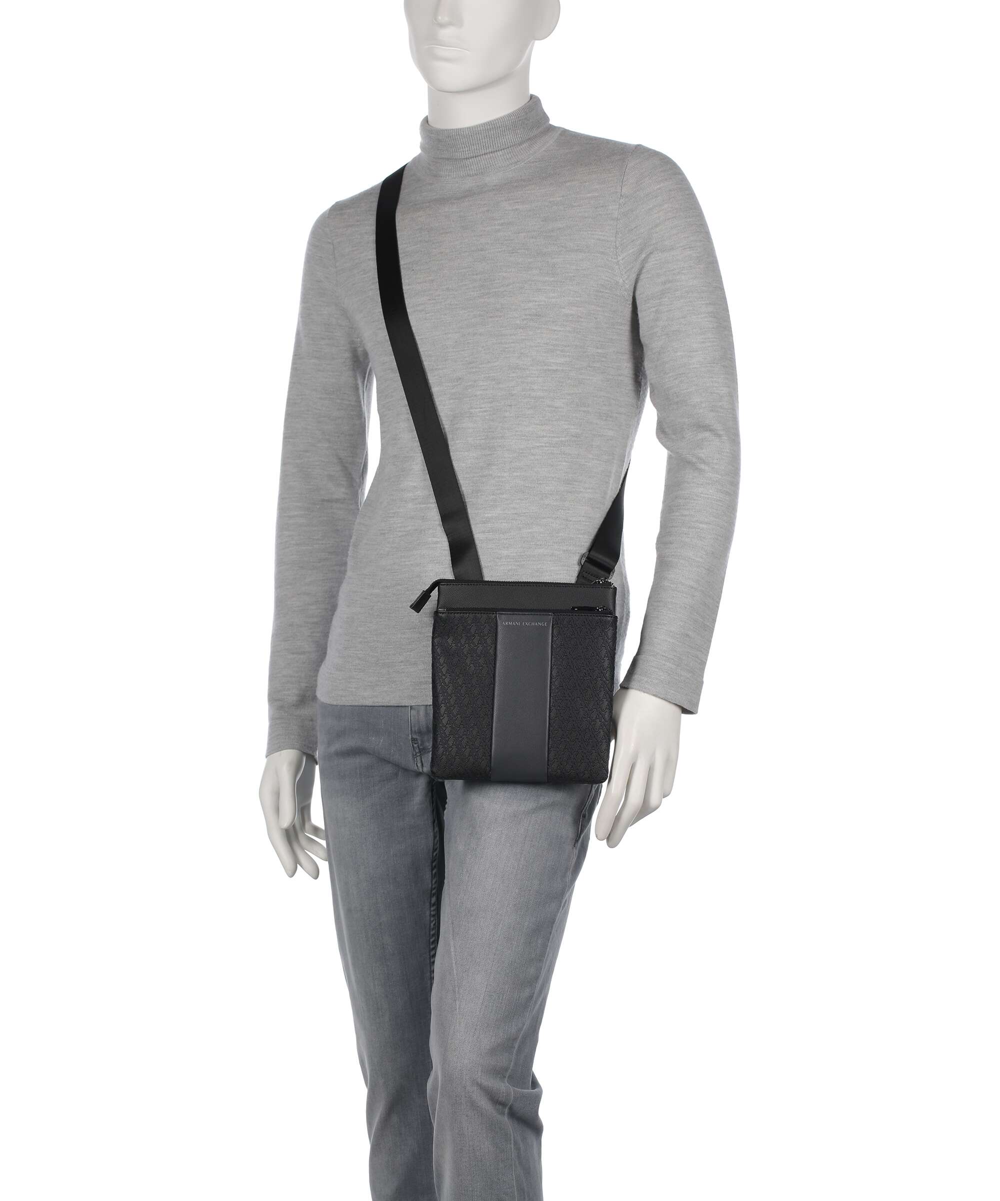 Armani Exchange William Crossbody bag black/forged iron