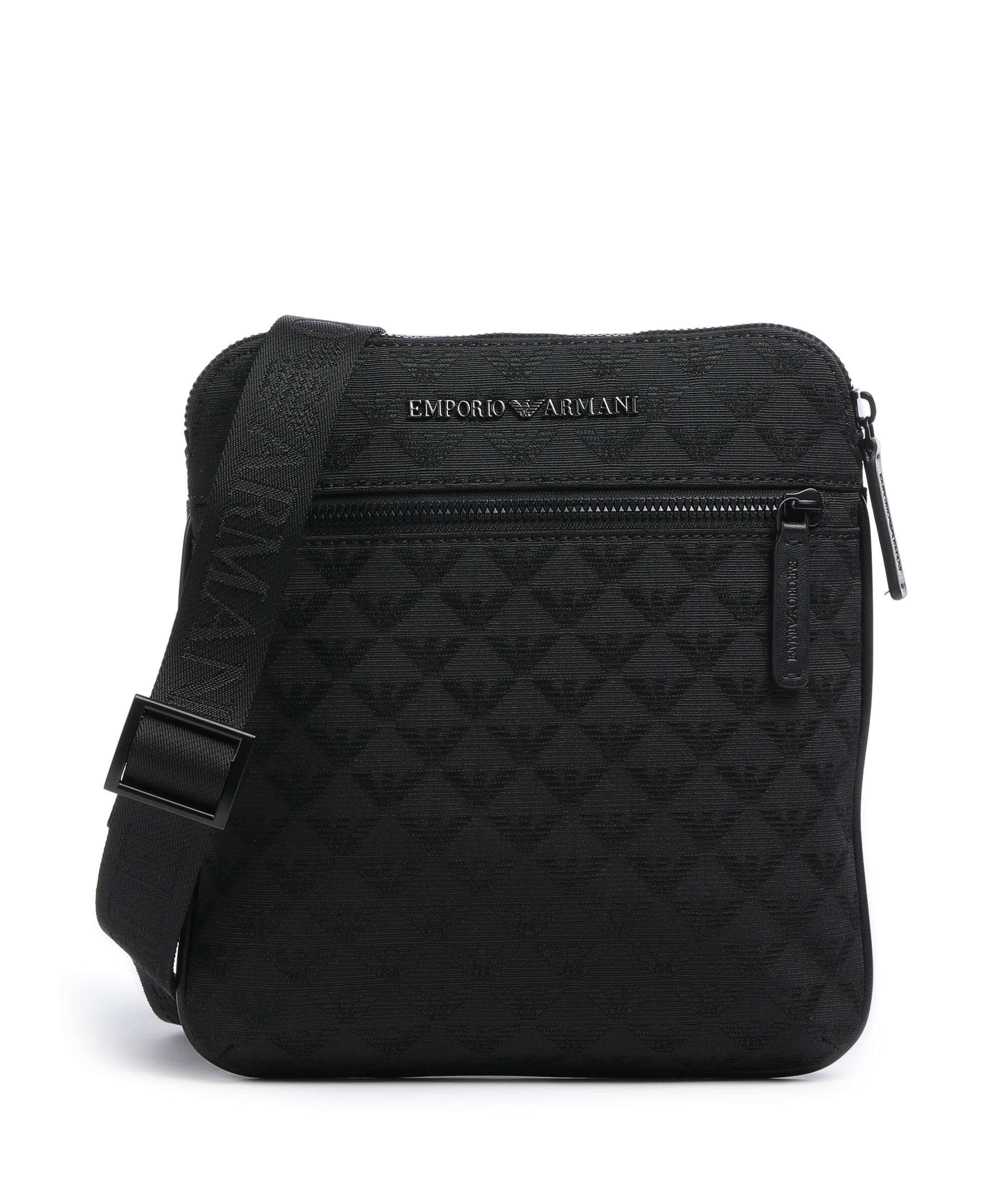 Emporio Armani Omnia Jacquard Crossbody bag black