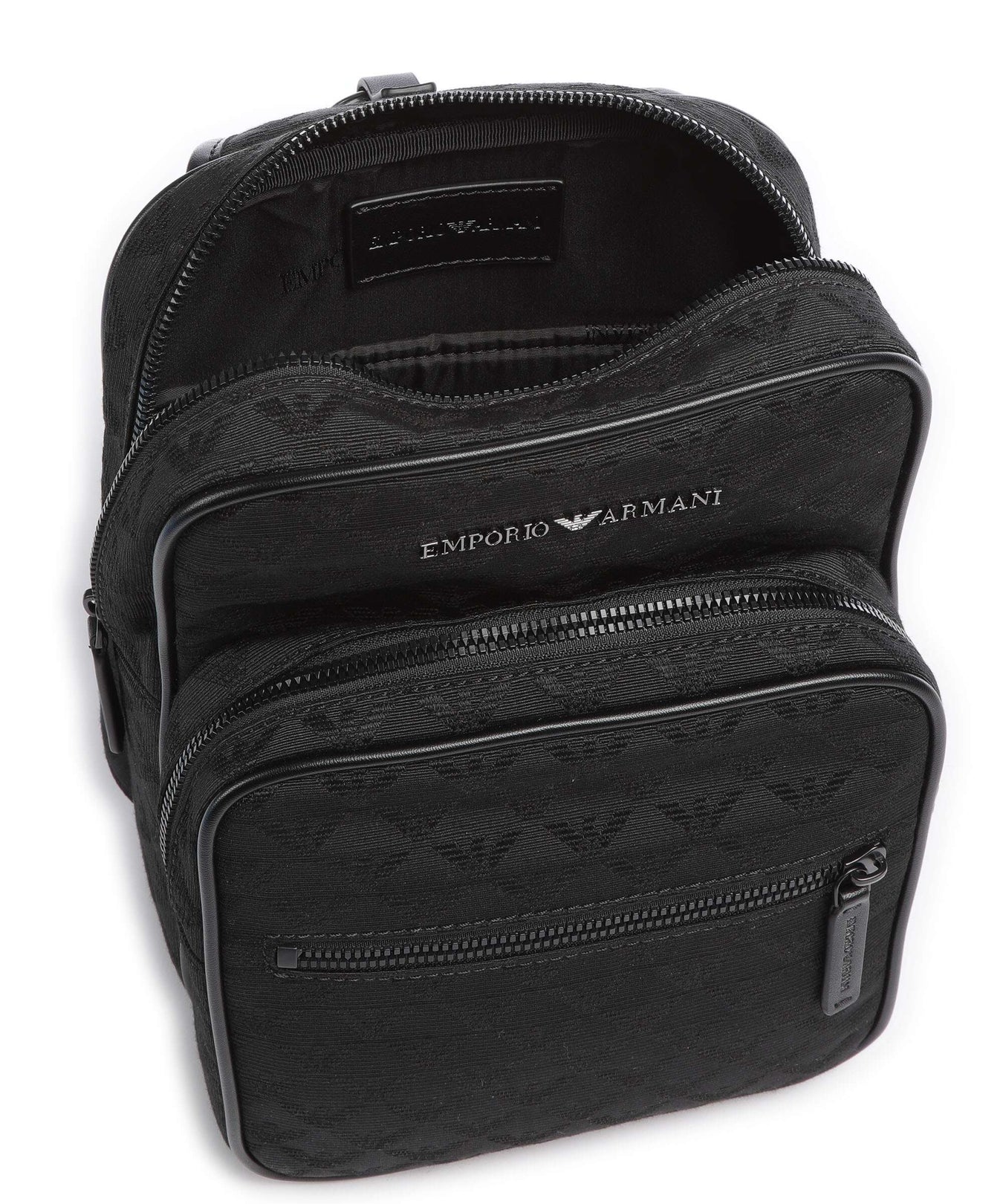 Emporio Armani Omnia Jacquard Sling bag black
