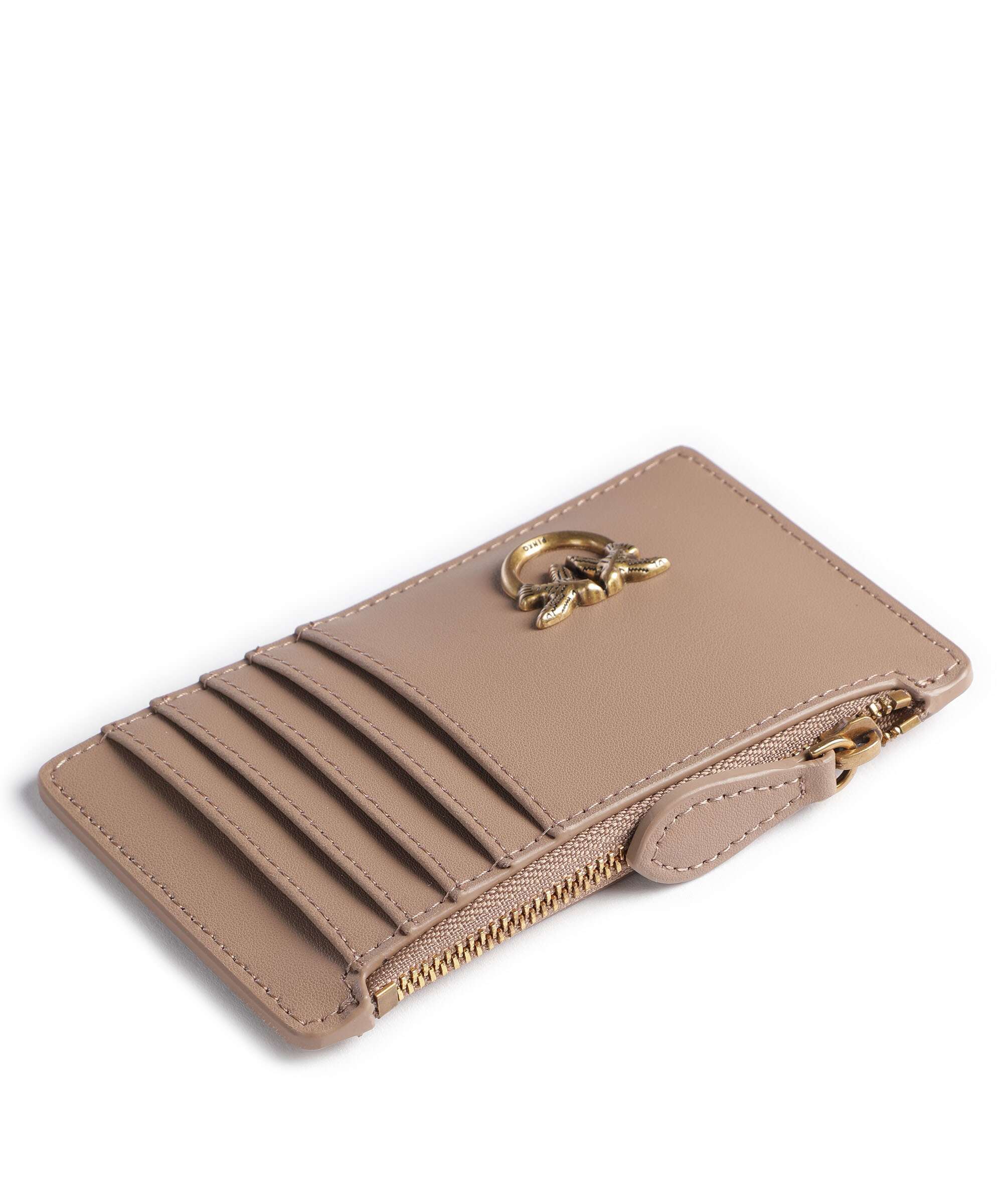 Pinko Airone Credit card holder biscotto zenzero/antique gold