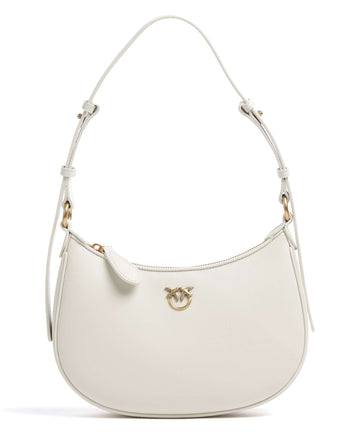 Pinko Half Moon Mini Torba preko ramena bianco seta/antique gold