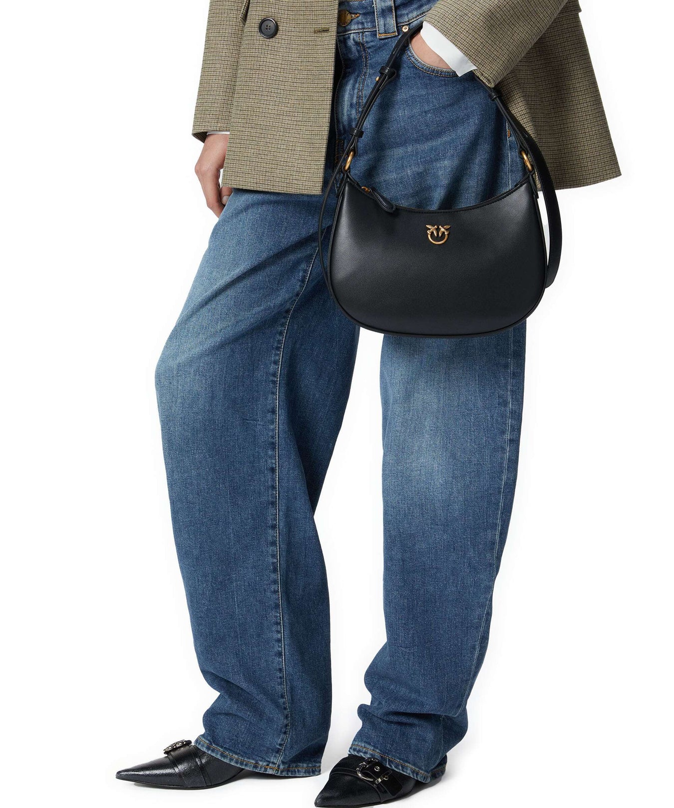 Pinko Half Moon Mini Shoulder bag nero