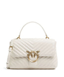 Pinko Love Lady Puff Classic Torbu bianco seta/antique gold