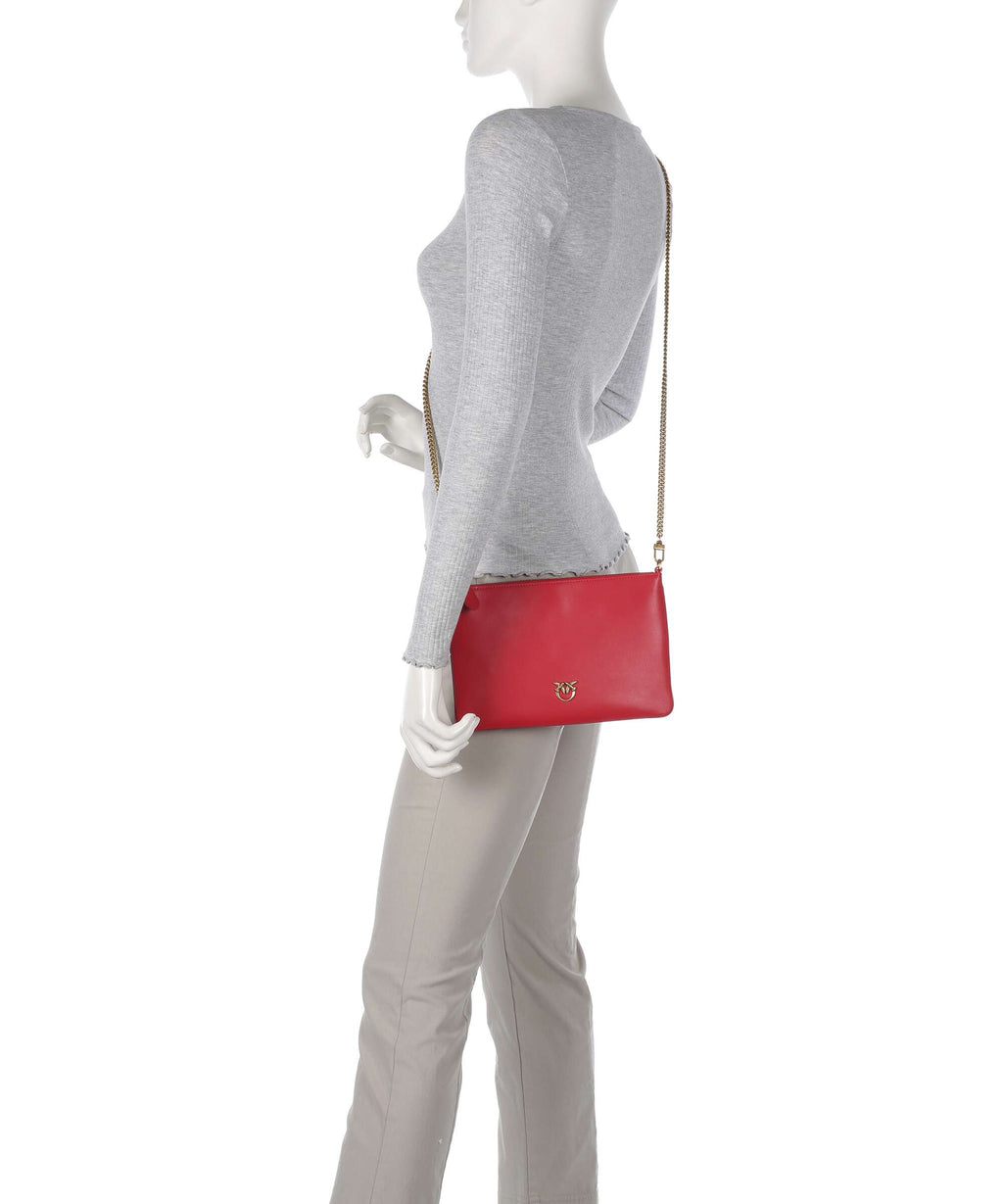 Pinko Flat Classic Crossbody bag rosso/antique gold