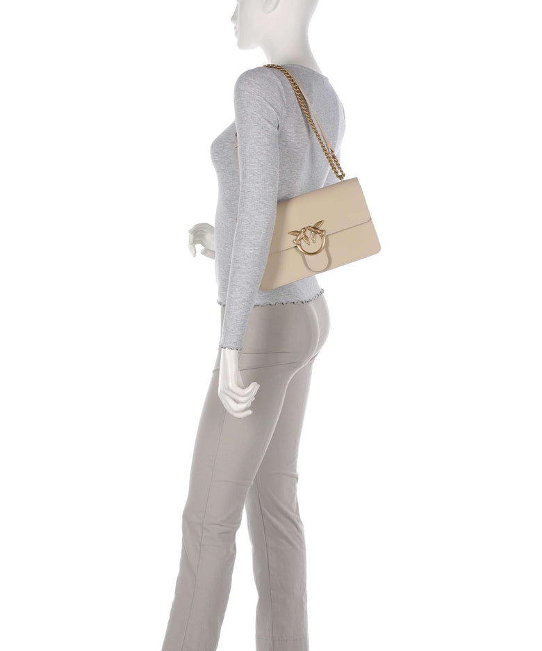 Pinko Love One Classic Shoulder bag beige/grigio fumo/antique gold