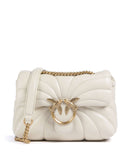 Pinko Love Puff Mini Torba preko ramena bianco seta/antique gold