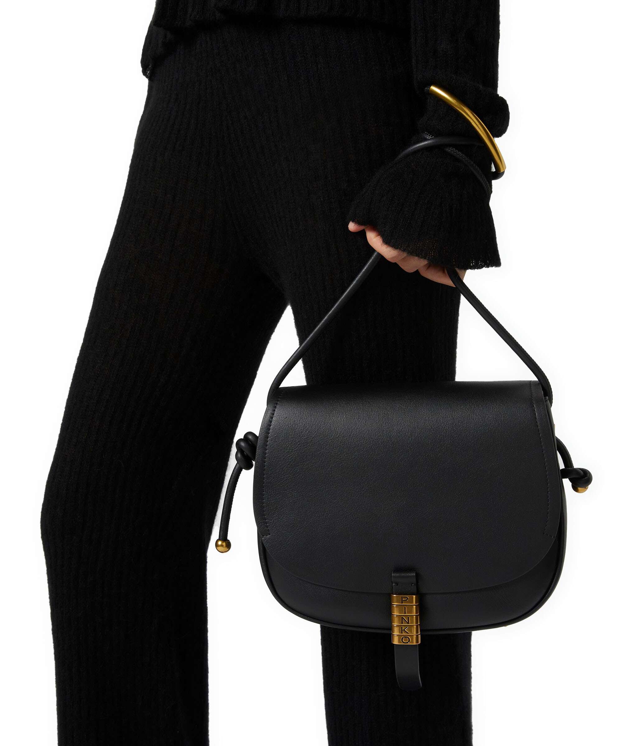 Pinko Saddle Classic Crossbody bag nero/antique gold