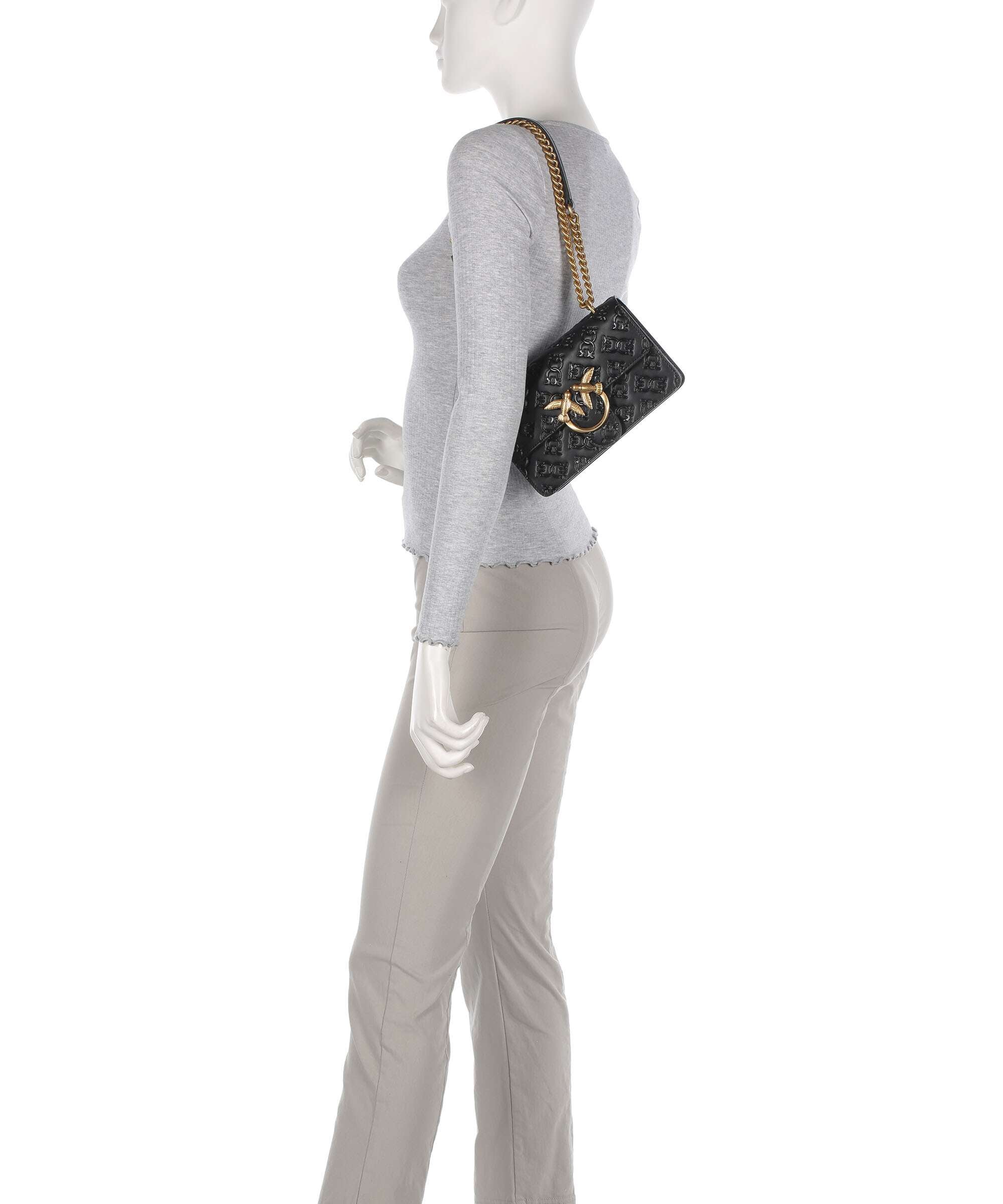 Pinko Love One Mini Shoulder bag nero/antique gold